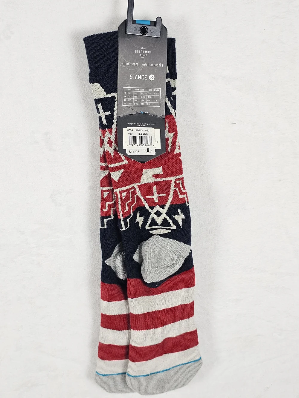 Stance Men’s Red, Navy & White Graphic Crew Socks